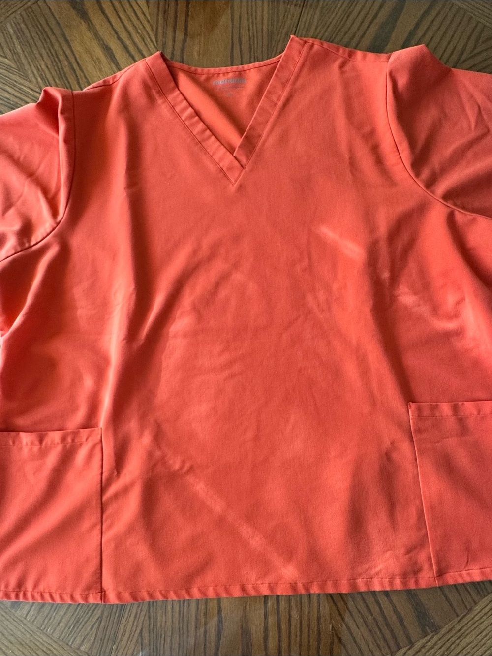Mandala Orange Scrub Woman’s Top Size 4XL